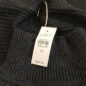 Loft dark gray mock turtleneck sweater